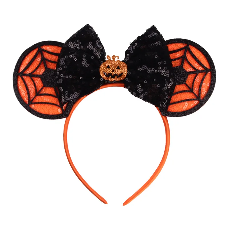 Halloween Mickey Mouse, Mickey Zombie, Ghost, Pumpkin Headband, Children\'s Cosplay, Party Hair Accessories