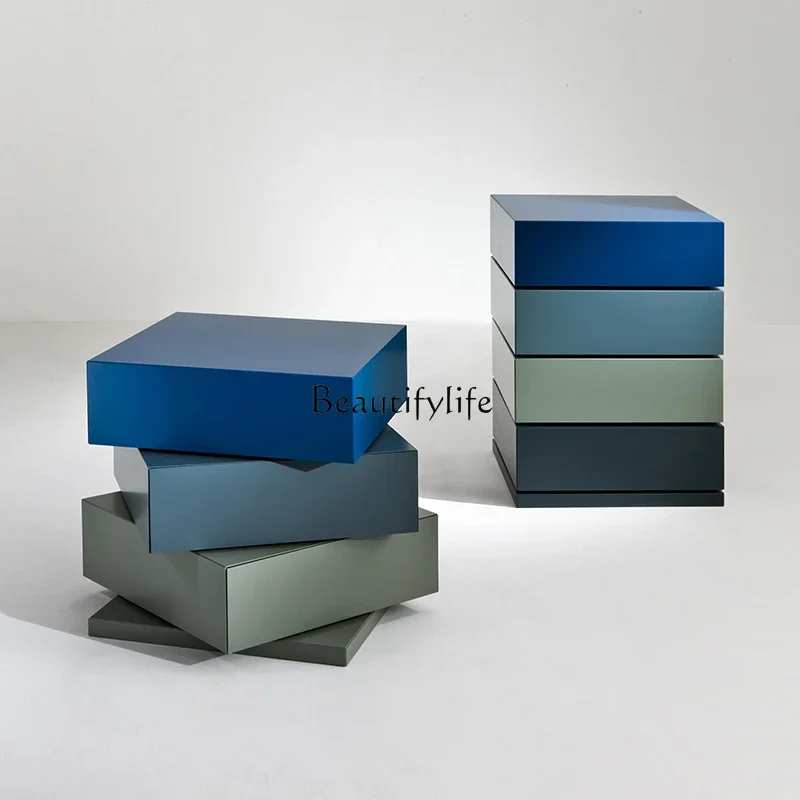 

FG52Italian minimalist paint chest bedroom bedside modular rotatable four chest