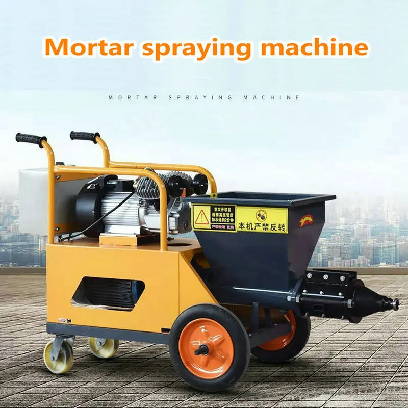 220V/380V 4KW electric cement mortar spraying machine putty powder real stone paint wall machine automatic plastering machine