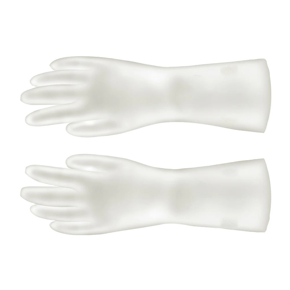 

2 Pair Waterproof Gloves Cleaning Kitchen Mitts Thin Section Scrubbing Dishes Household Rubber Protective Gardening Car
