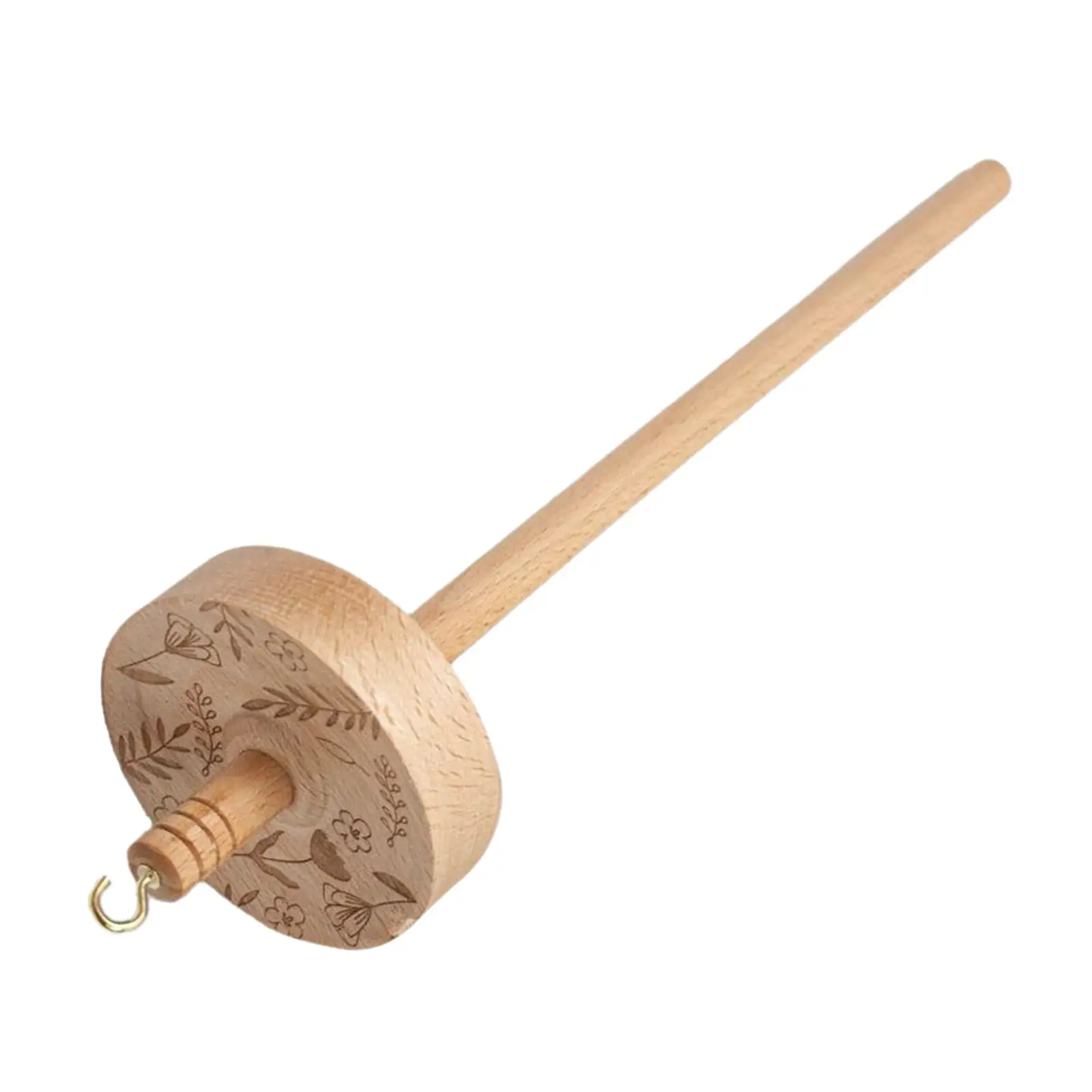 Drop Spindle 32.5cm Crafting Supply Wheel Yarn Tools Top Whorl Yarn Spinner Wooden for Woven Felting Knitted Crochet Pom Pom's