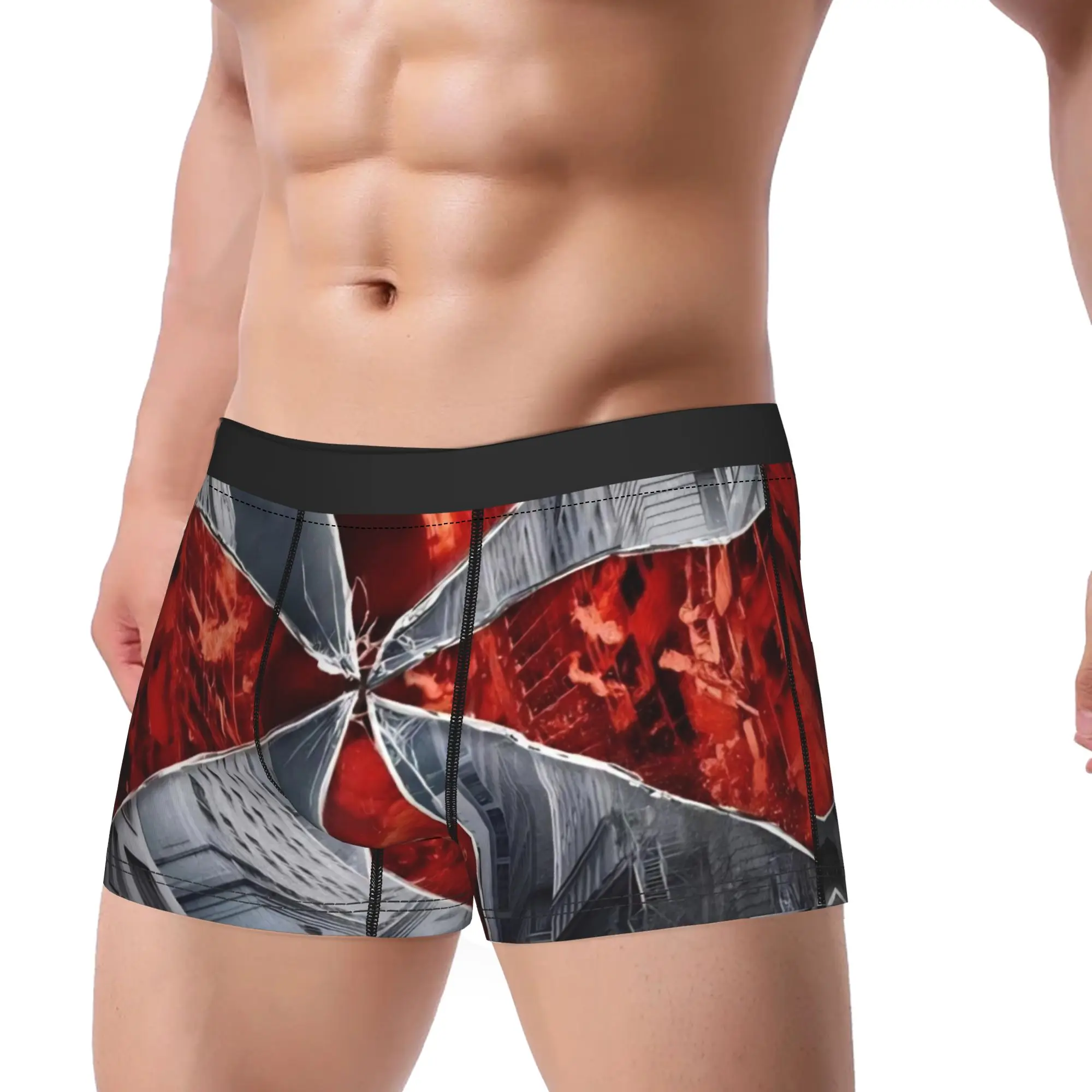

Men's Boxer Briefs Shorts Panties Umbrella Corps Breathable Underwear Resident Evil The Future is Over Homme M-XXL Underpants