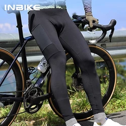 INBIKE Professional Cycling Pants Padded Men Winter Fleece Biking Clothing Bike Riding Pants Tights Road Bike Mountain Trousers