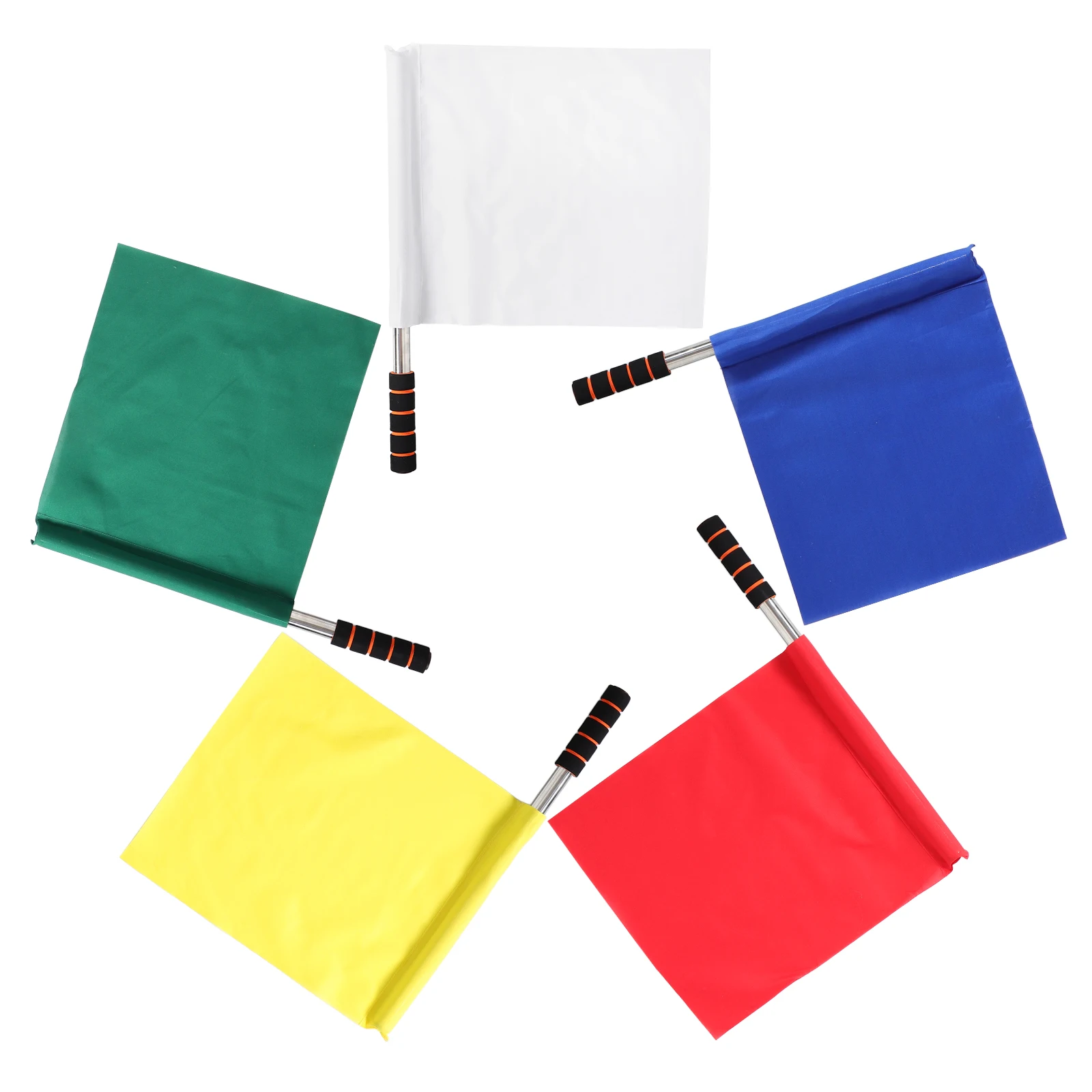 

5 Pcs Banner Flag Training Stainless Steel Official for Soccer Competition Signal Flags