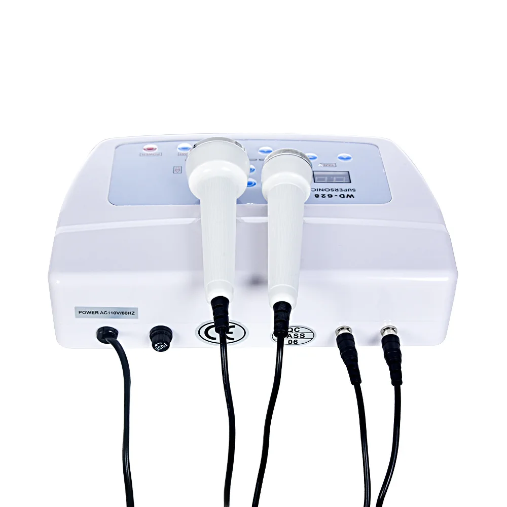 Ultrasonic Facial Beauty Machine Skin Scrubber with Digital LED Display Dual Probes Portable Home Use Skin Care Device