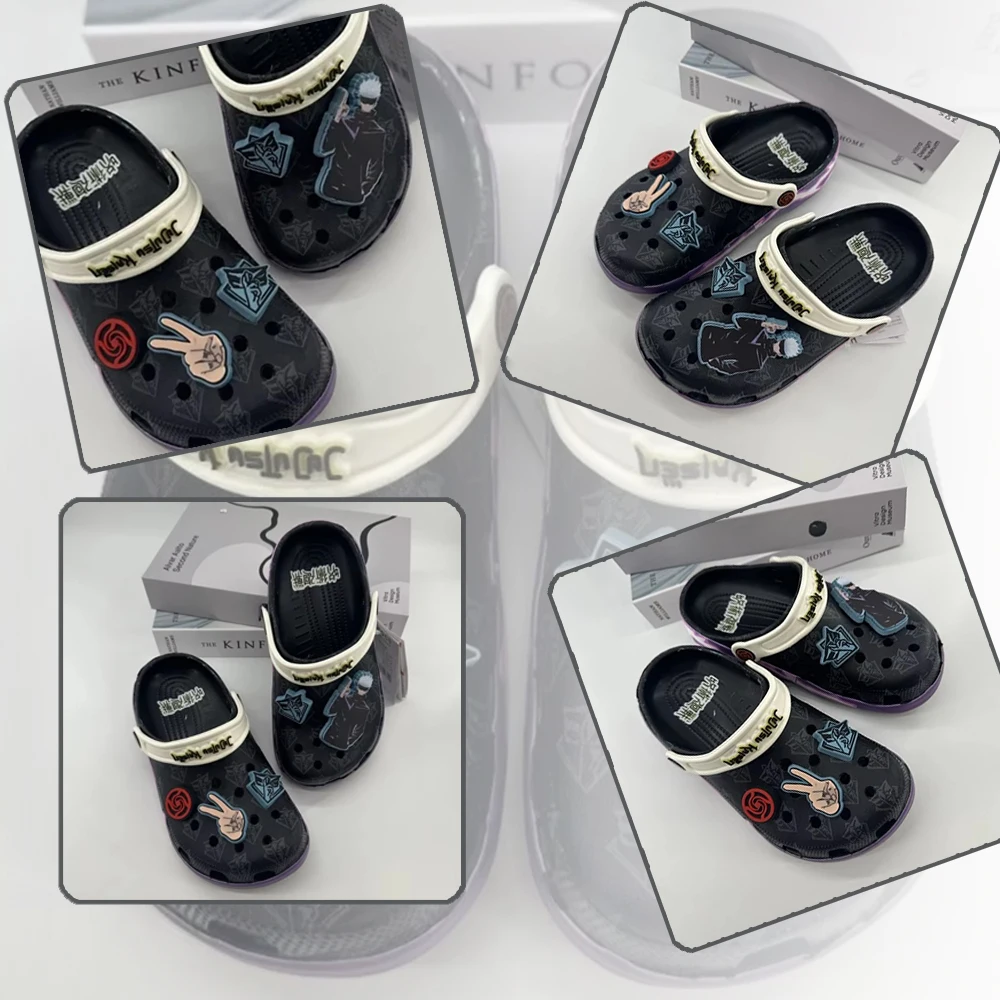 Anime Clogs Shoes with Decor Charms Slip On Sandals Non Slip Beach Slippers Indoor Outdoor Casual Shoes for Men Cute Women Teens