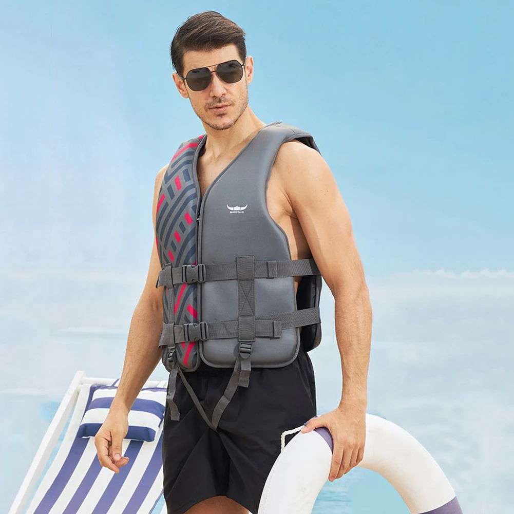 Adult Life Jacket Marine Water Rescue Safety Vest Korean Version Fashionable Life Jacket Swimming Sea Fishing Lightweight Vest