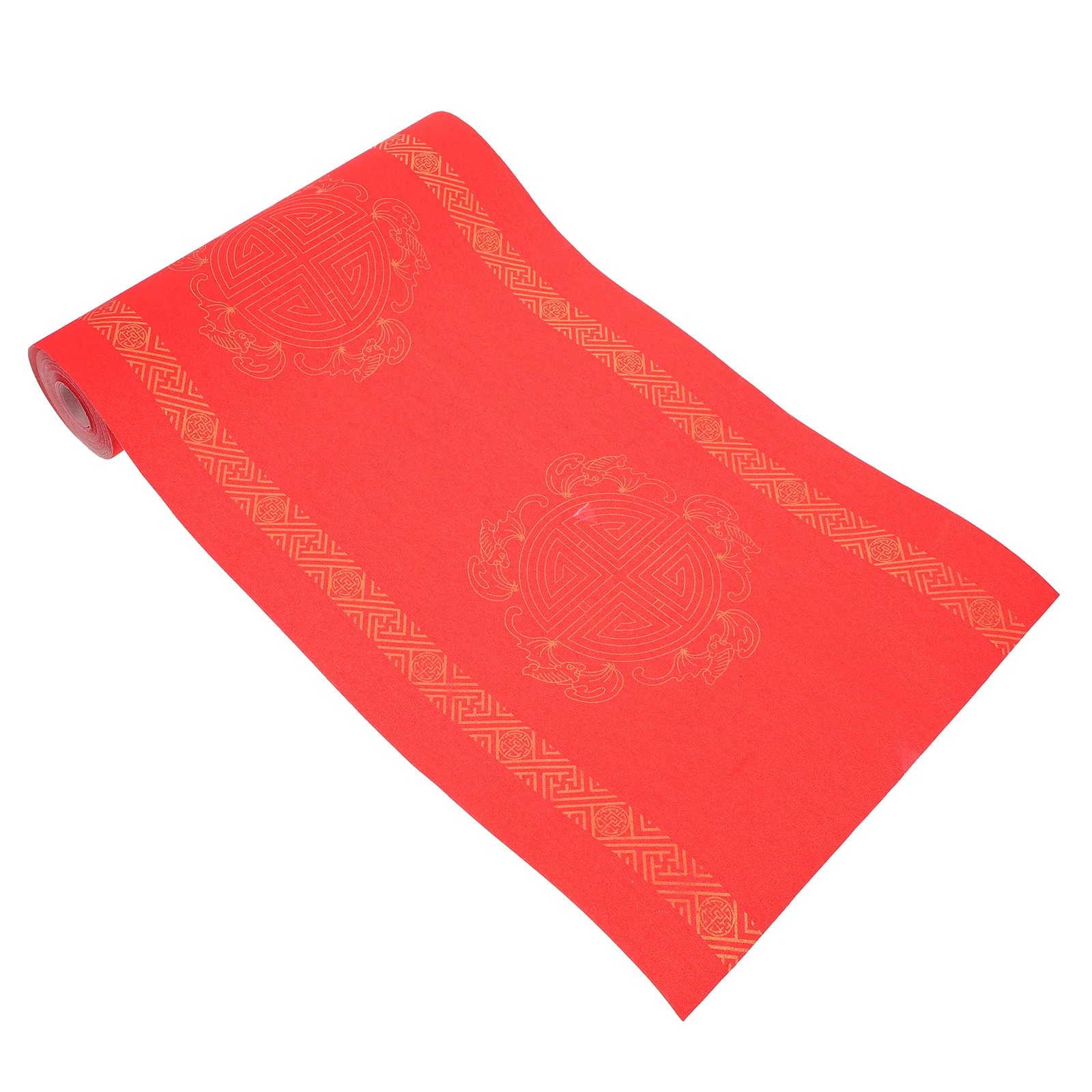 

1 Roll Red Xuan Paper Thickened Blank Scroll for Calligraphy Couplets Spring Festival Chunlian Writing Practice Art Craft