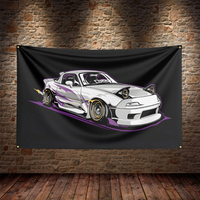 3X5 FT JDM Cool Car Flag Polyester Printed Car  Banner For Decor
