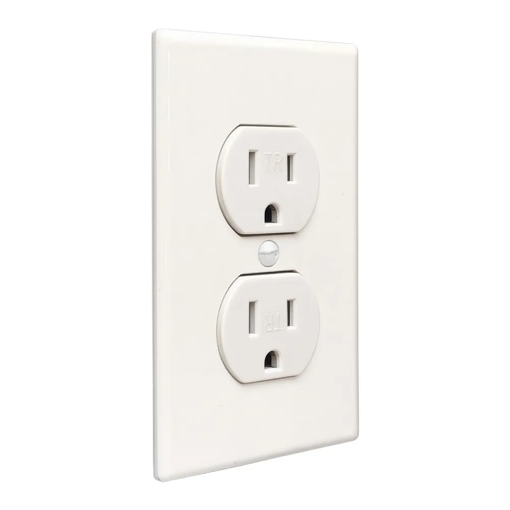 15A 125V Dual Receptacle Socket Built to US Wiring Standards and Supporting Panel Mount Installation in Dry Locations