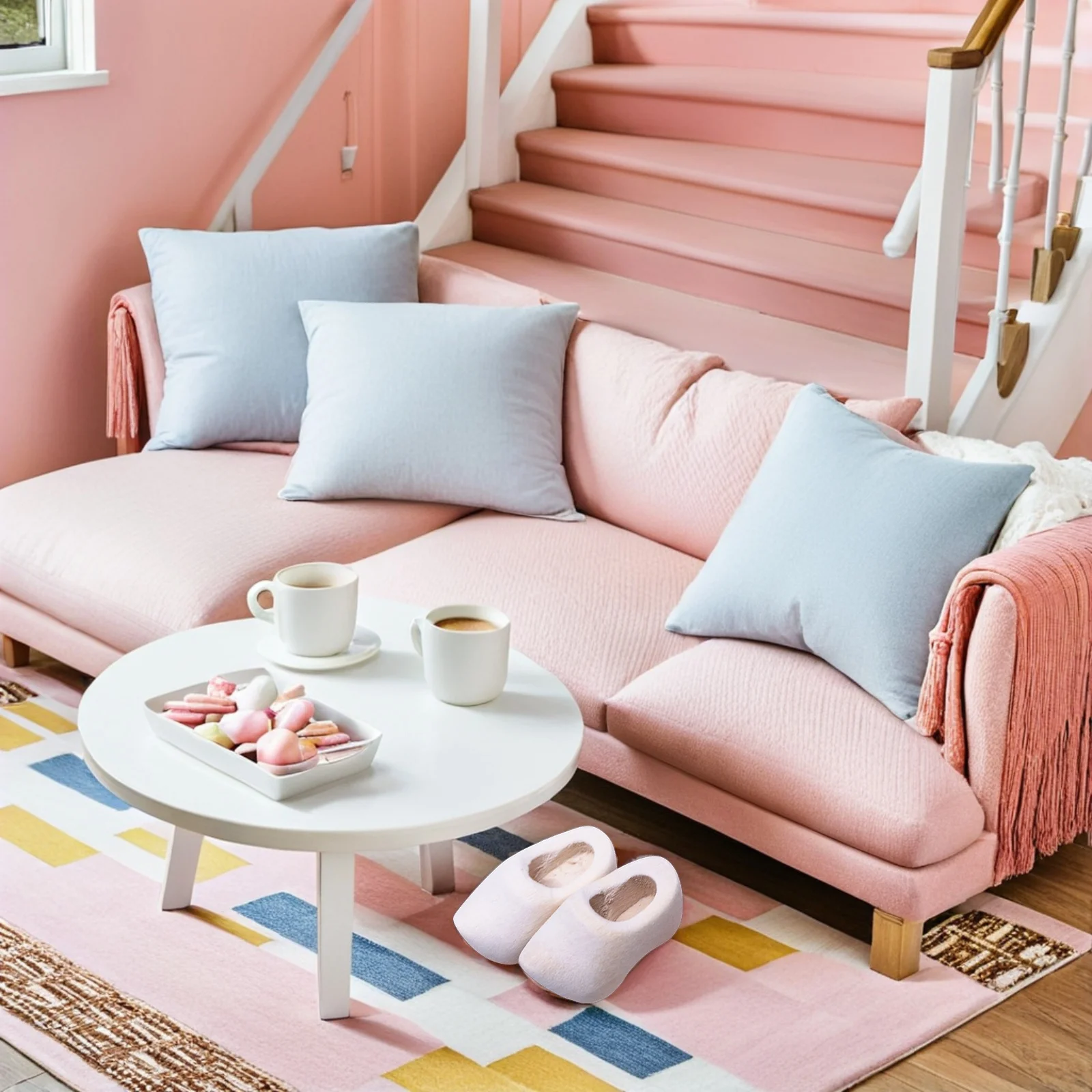 รองเท้าไม้จิ๋วแบบดัตช์ 6 คู่ รองเท้าไม่เคลือบสำหรับตกแต่งบ้านตุ๊กตา อุปกรณ์งานฝีมือรองเท้าจิ๋ว DIY