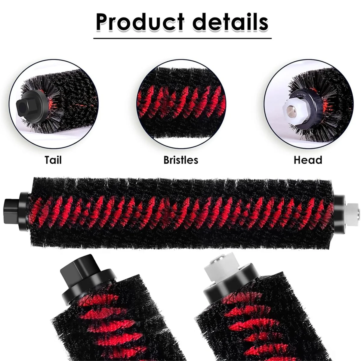 3 قطعة فرش تنظيف عالية السرعة لـ Roborock S8 Pro Ultra/S8/S8 +/S8 Plus فرشاة تنظيف ذاتية بديلة للمكنسة الروبوتية