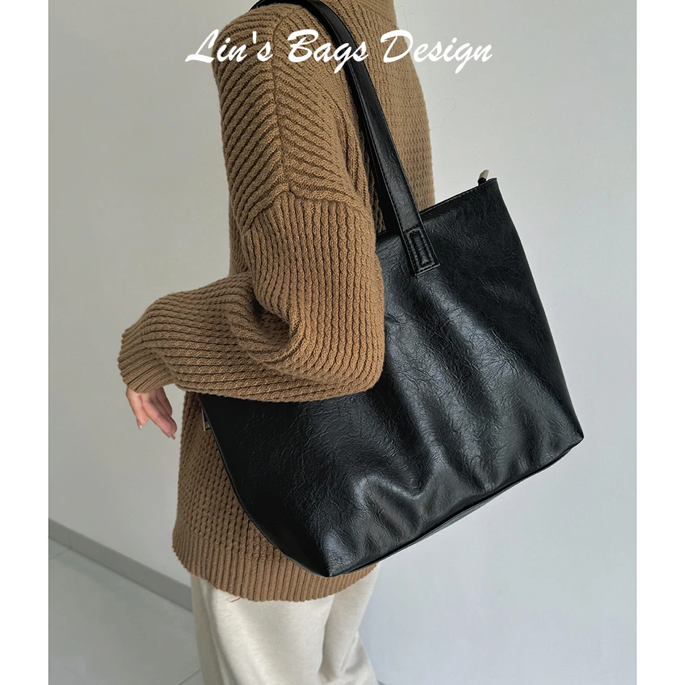 

Casual Tote Bag Classic Solid Women's Bag Shoulder Bags Daily Simple Versatile Handbags For Lady Bags