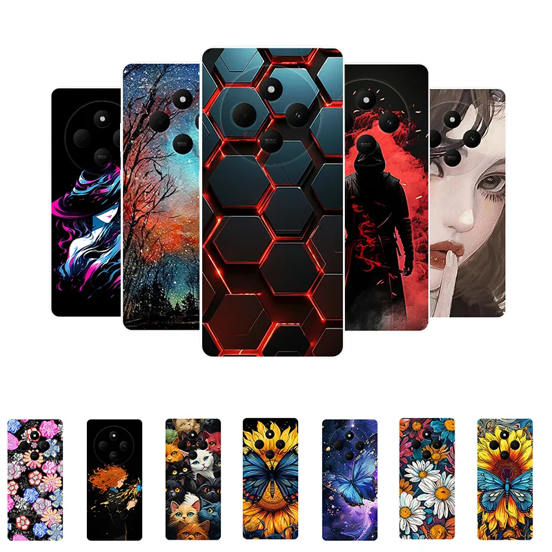 Case For Redmi 14R 5G RedmiA4 Poco C75 Case Animals Painting Soft TPU Back Cover Phone Cases For Xiaomi Poco C75 Fundas