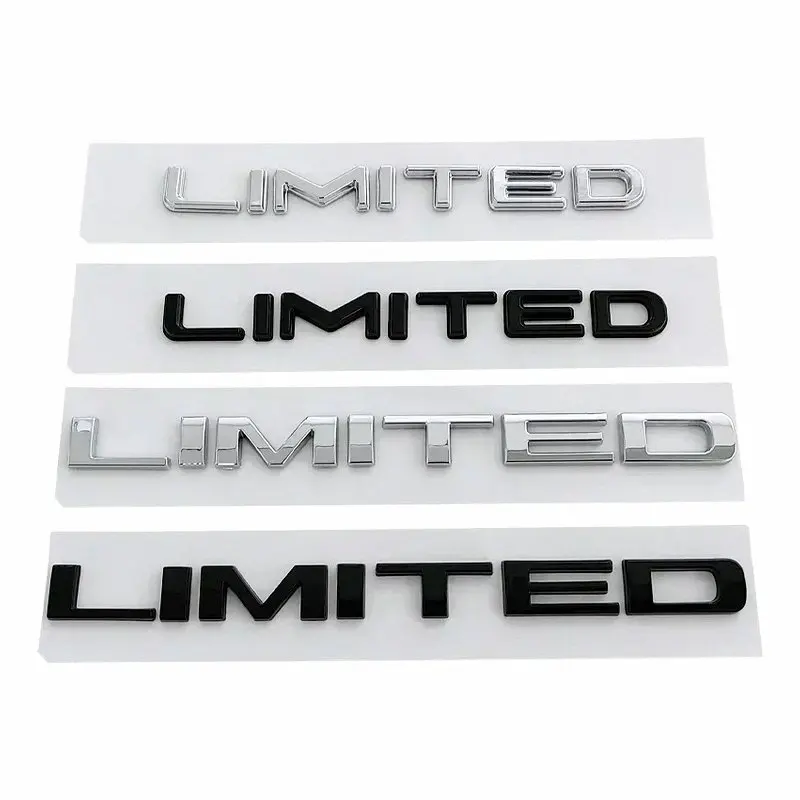 Car Sticker 3D ABS Body Emblem Rear Trunk Badge for LIMITED Wrangler Tj Jk Jl Grand Cherokee Commander Renegade Liberty styling