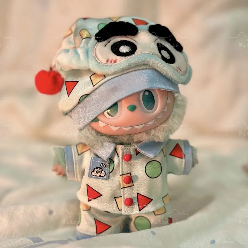 

17cm 15cmCute Clothes for Labubu Cute Cartoon Pajamas Suitable for Doll Accessory Gift