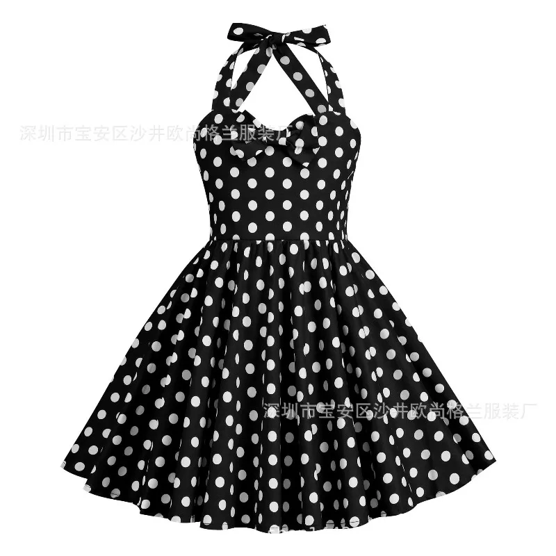 RAISE Summer Polka Dot Princess Dress Smocked Dresses for Baby Girls Children Girls Birthday Party Dress Halter Sleeveless Dress