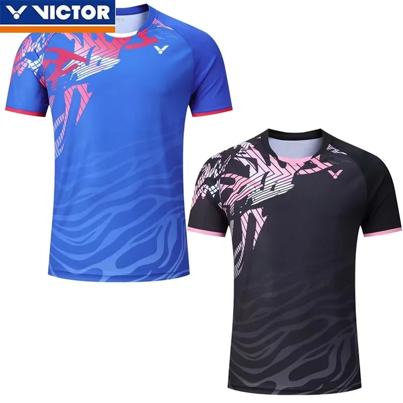 Victor 2025 New Unisex Badminton Jersey Comfortable, Breathable, Sweat-wicking, Anti-static Short Sleeve T-shirt