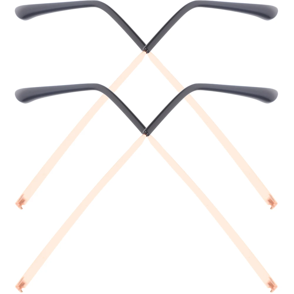 زوجان من قطع غيار معبد النظارات المعدنية، أرجل النظارات المتينة للنظارات الشمسية، تصميم أنيق غير قابل للانزلاق