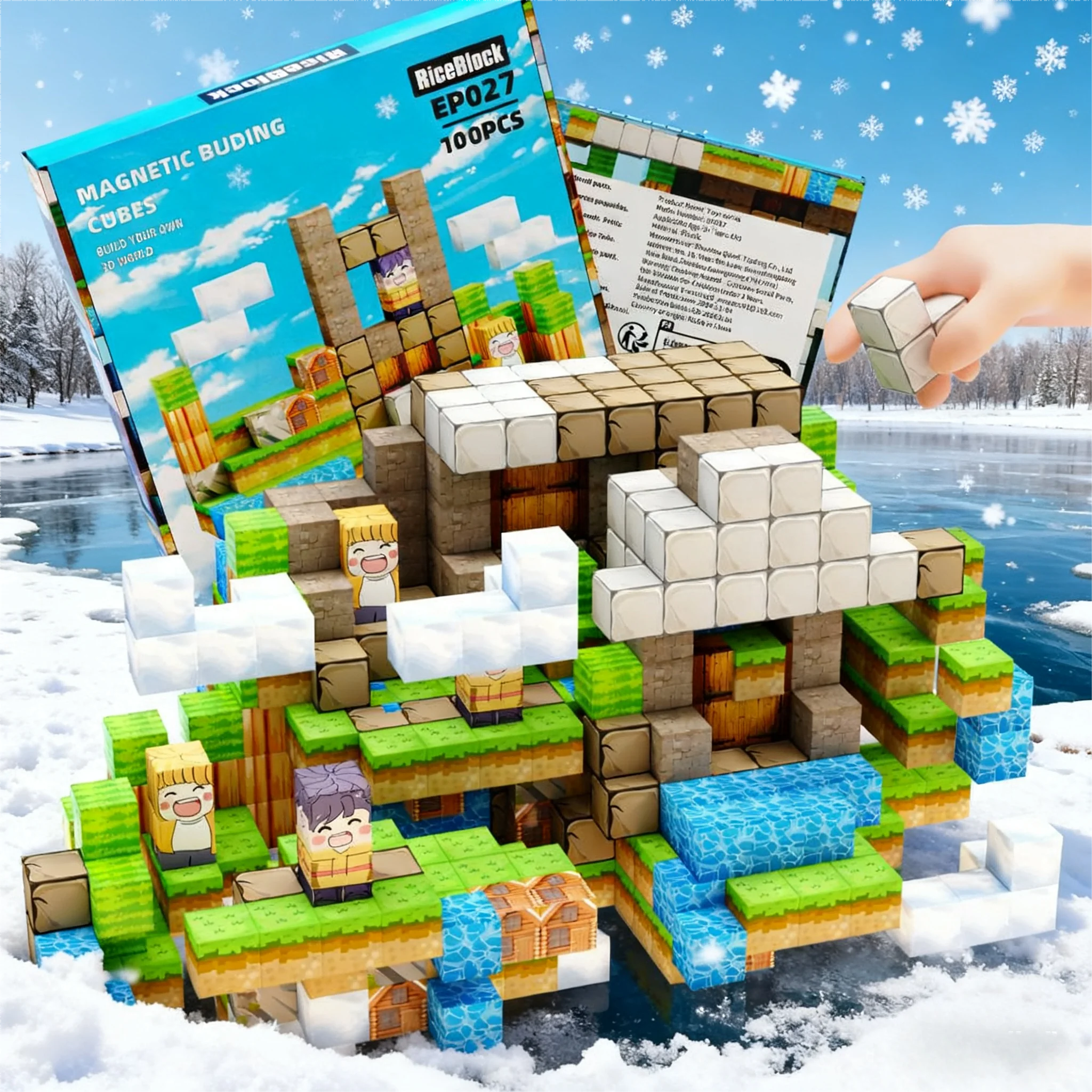 

100 шт. магнитных строительных блоков Sky Castle | Обучающая STEM-игрушка для детей