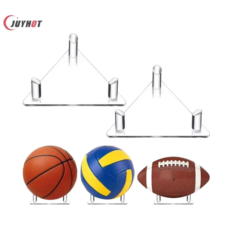 Football Holder Portable No Injuries To Ball Thickened Triangle Bowling Bracket Sports Use Ball Stand Acrylic Stand