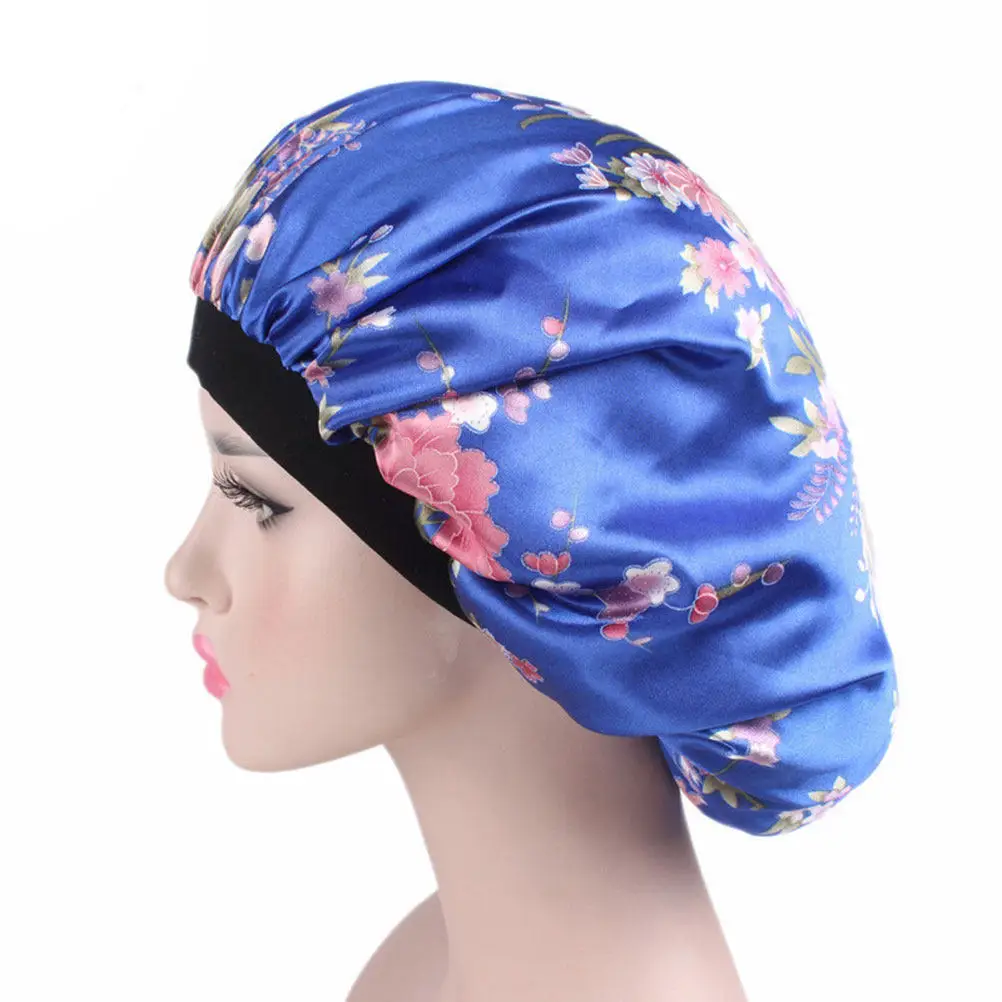 

Polyester Sleeping Cap Hair Bonnet for Wrap Care Bed Caps Women Cover Night Loss Hat Wide Side