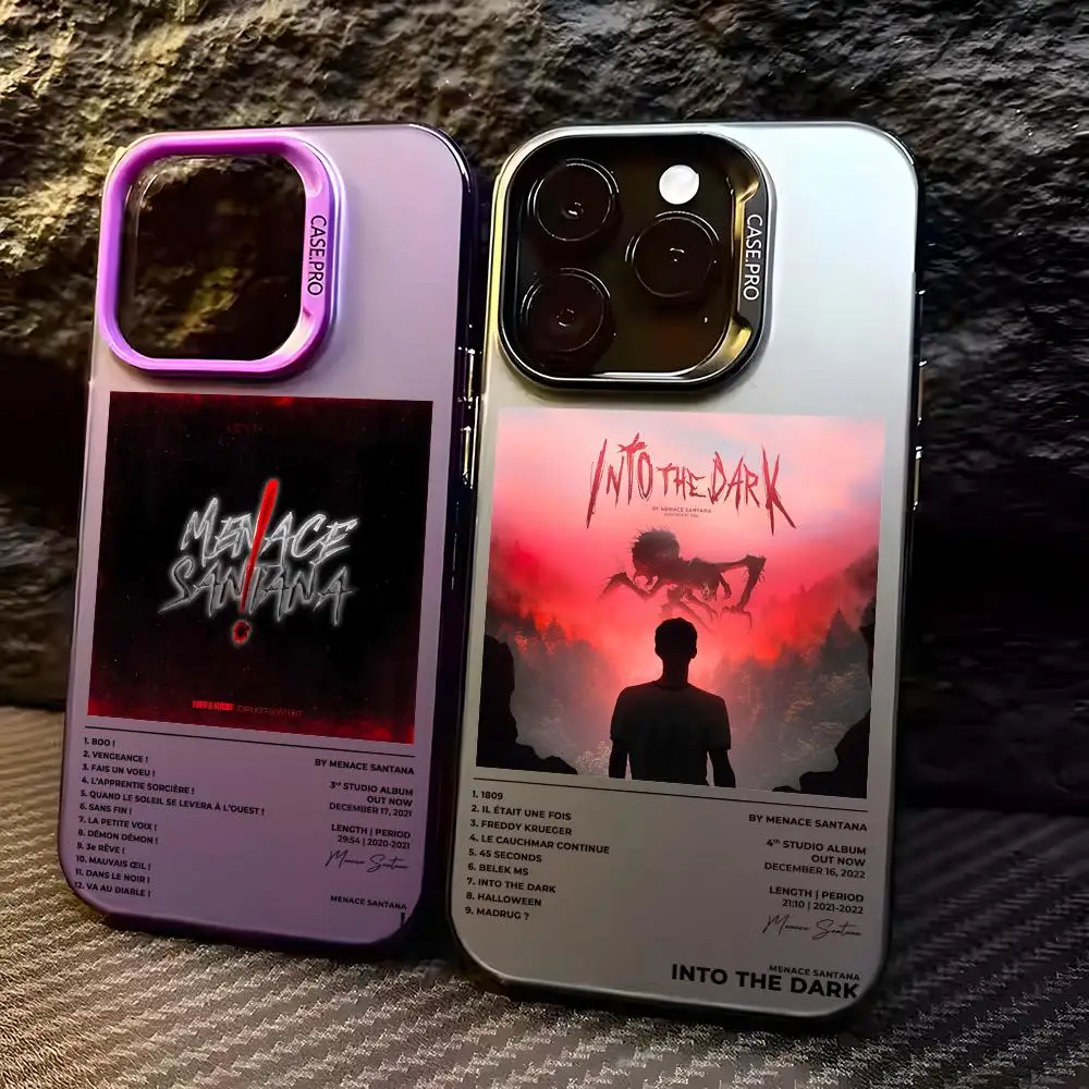 Rapper M-MENACE SANTANA Phone Case For iPhone 17 16 15 14 13 12 11 Pro Max Designer Matte Laser Aurora Funda Phone Case