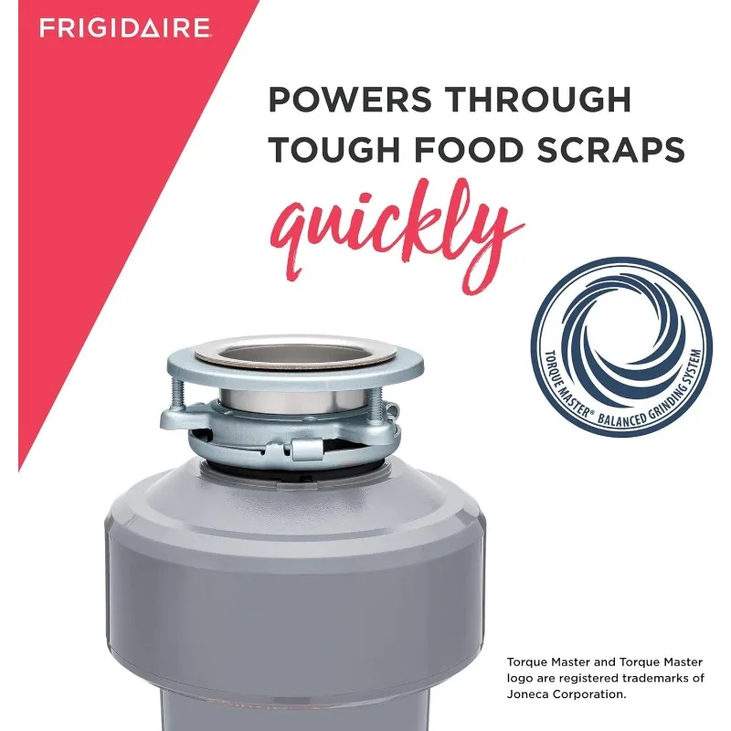 Frigidaire 3/4 HP Corded Garbage Disposal for Kitchen Sinks | FF75DISPC1