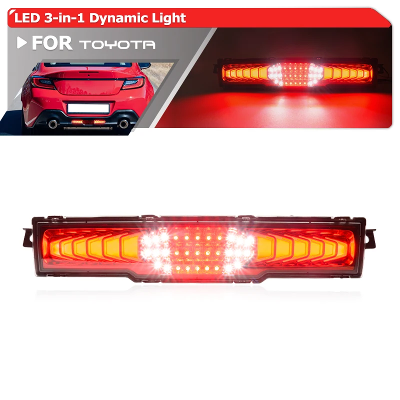 Fits For 2022+ Toyota GR86 ZN8 2022+ Subaru BRZ ZD8 3-in-1 LED Bumper Tail Brake/Fog/Reverse Backup Dynamic Driving Light