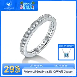 Moissanite Ring for Women Dating Couple Promise Rings 925 Sterling Silver D VVS1 Sparkling Eternity Wedding Bands Fine Jewelry