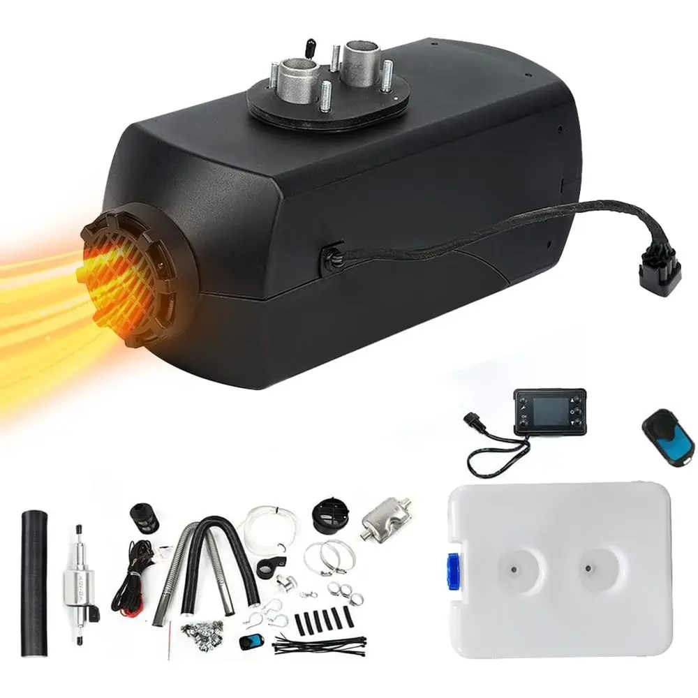 

Дизельный воздухонагреватель 12 В 5 кВт, стояночный обогреватель, дизельный ночной обогреватель с глушителем, ЖК-переключатель, дистанционное управление, бак 10 л для грузовика