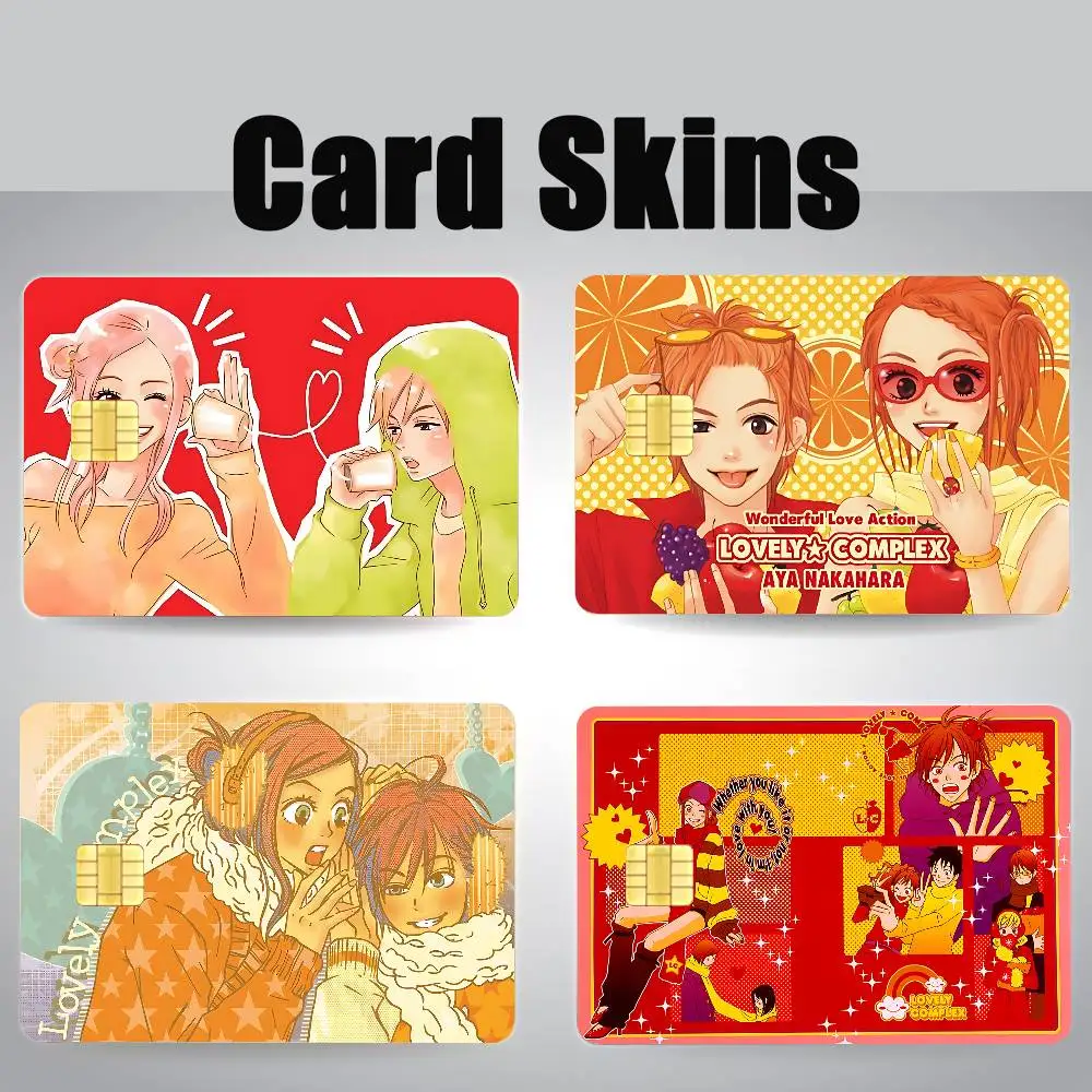 Anime Lovely Complex Funny Shell On Off Ultra Thin No Fade Sticker Skin Cover Film For Debit Credit Card