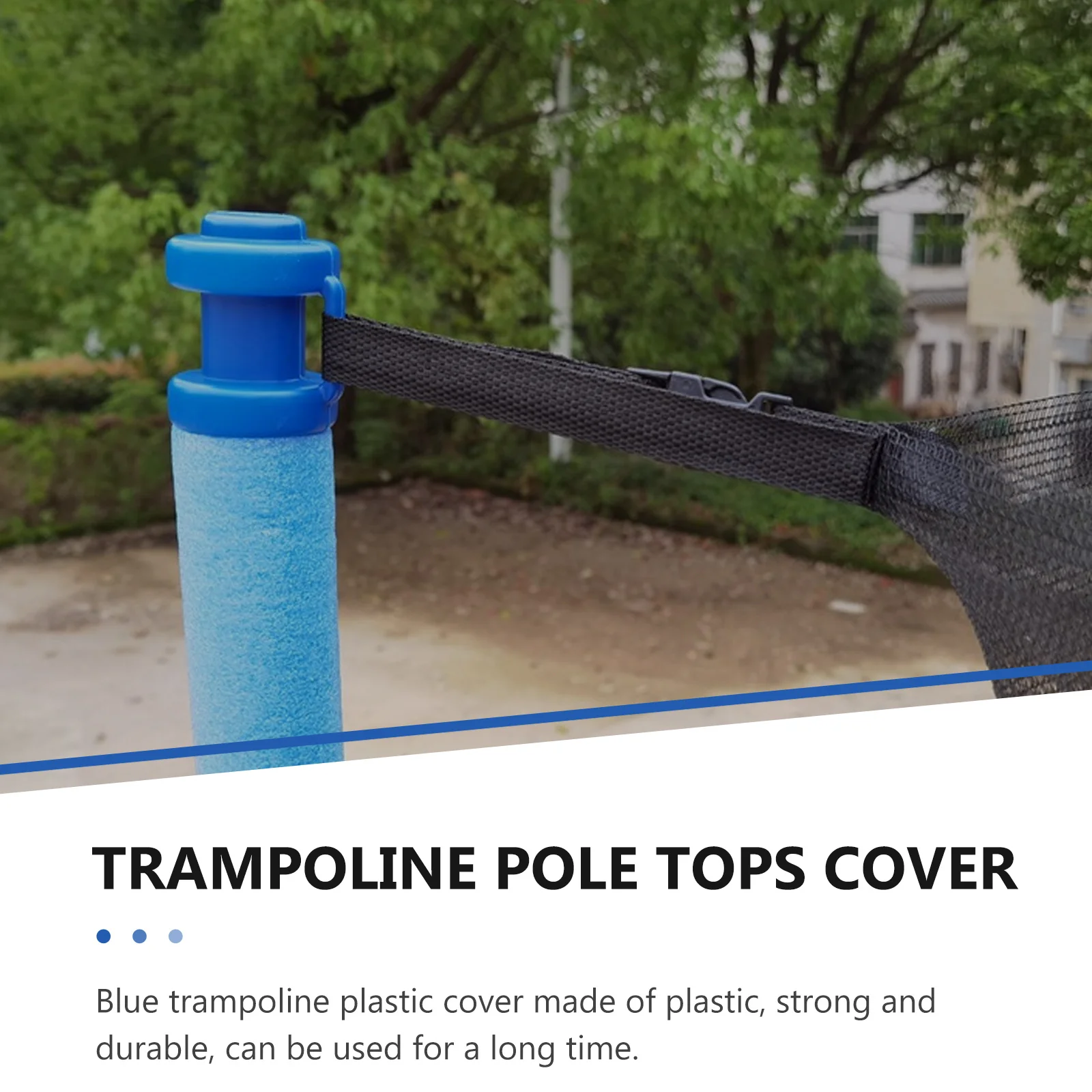 

5Pcs Trampoline Pole End Protector Fine Workmanship Good Quality Practical Accessory Long-Lasting Use Blue Cover