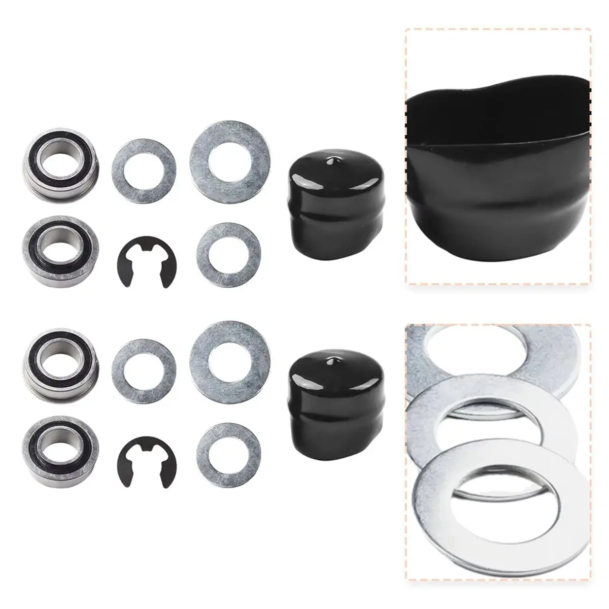 (BABQ) 1Set Front Wheel Bushing to Bearing Conversion Kit for Husqvarna-532009040 9040H Lawn Mower Replacement Parts Garden