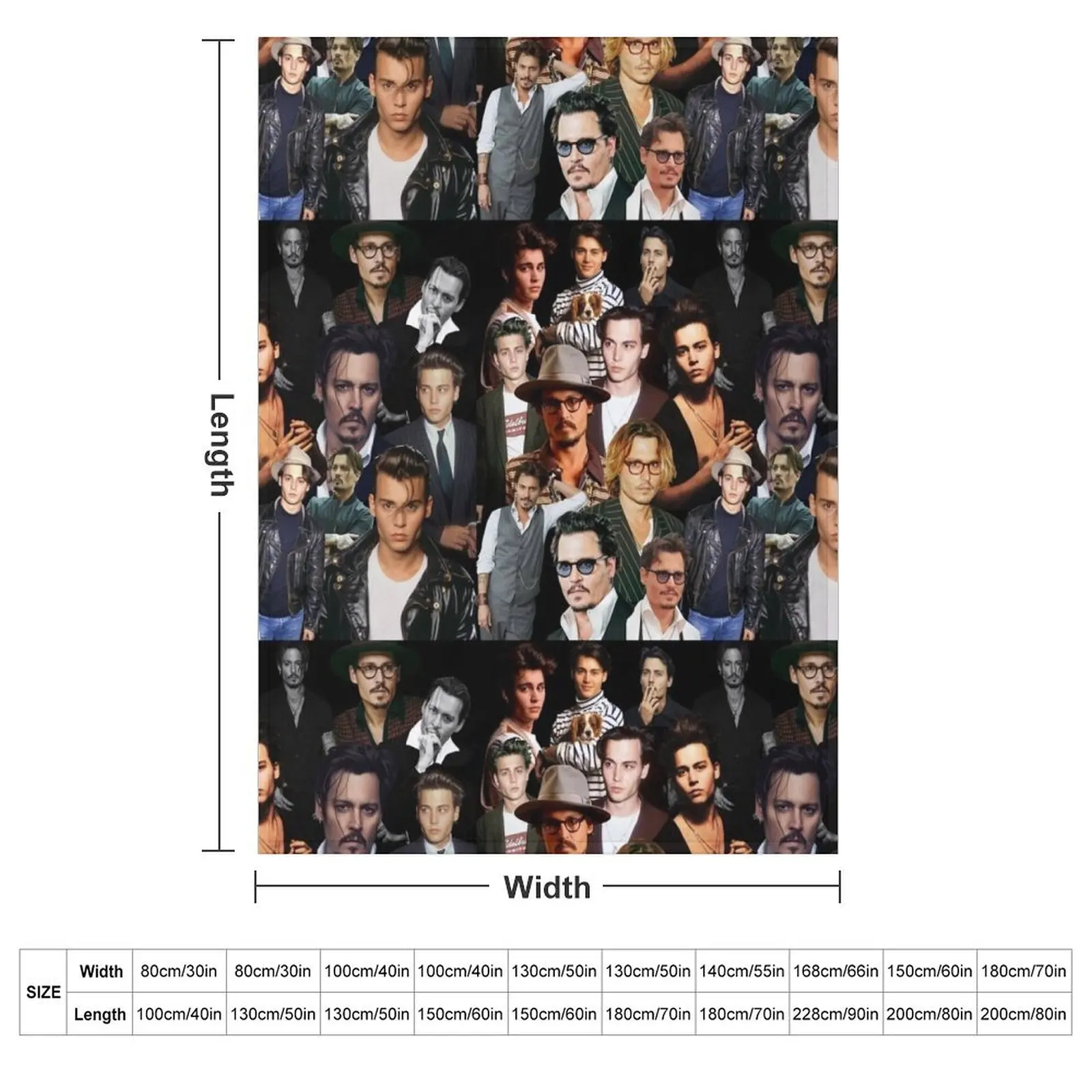 Johnny Depp Sexy Collage Throw Blanket Blankets Sofas Of Decoration Sofa Blankets