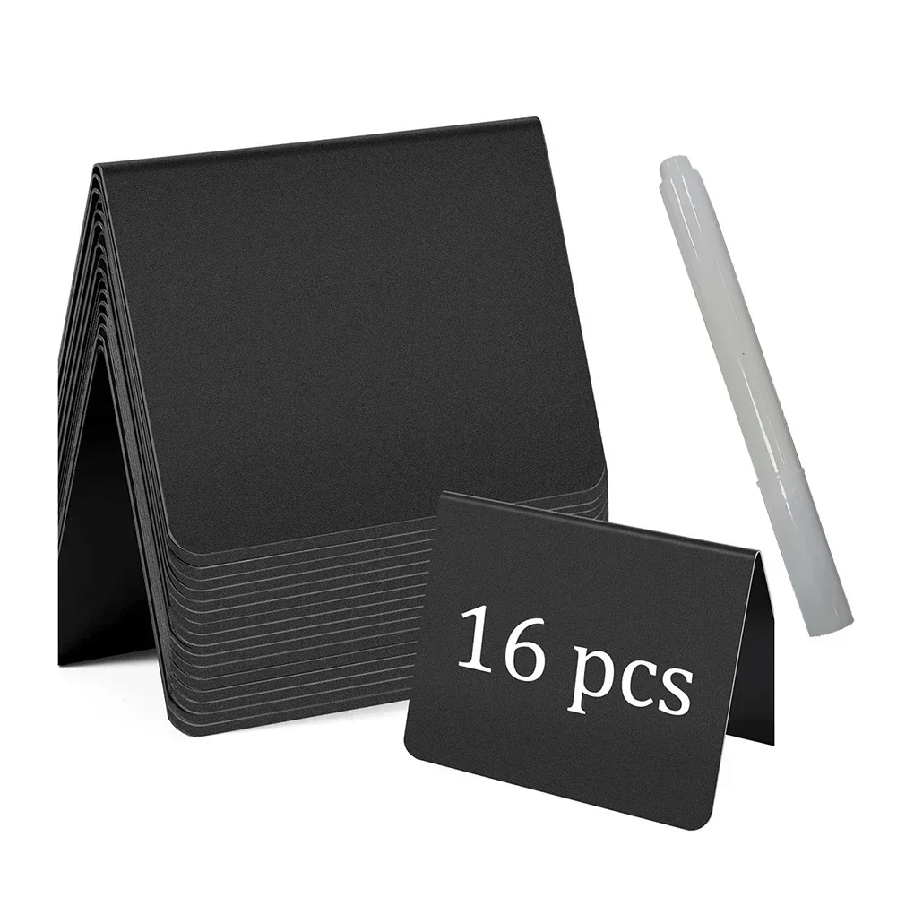 16Pcs Mini Chalkboard Signs Small Blackboard Sign Tabletop Erasable Message Board For Table Numbers Mini Chalkboard Signs