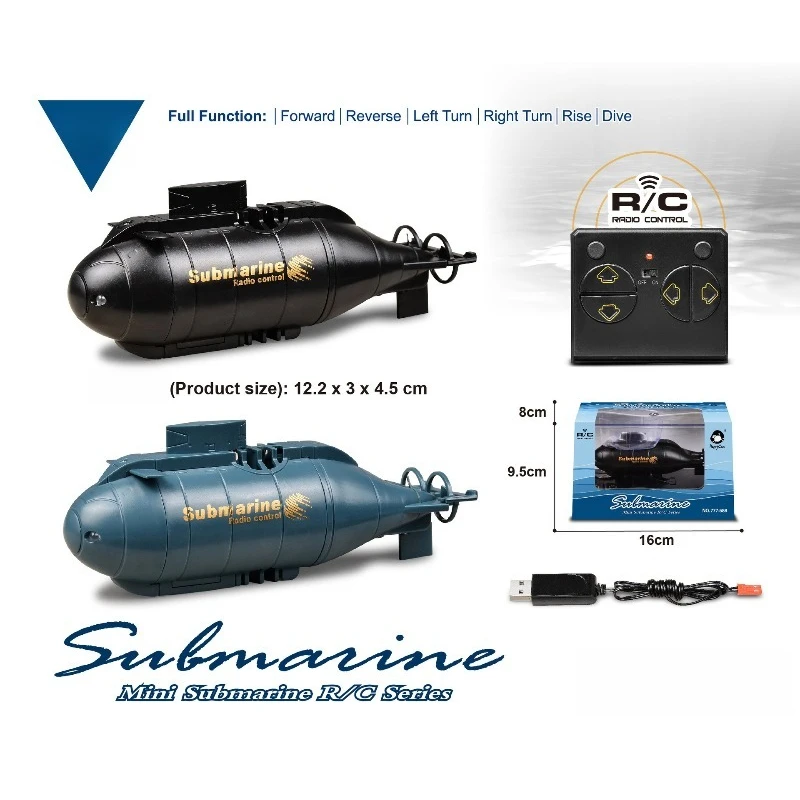 Mini Wireless Remote Control Submarine Toy Children Remote Control Boat Rechargeable Electric Remote Control Toys Ship Model