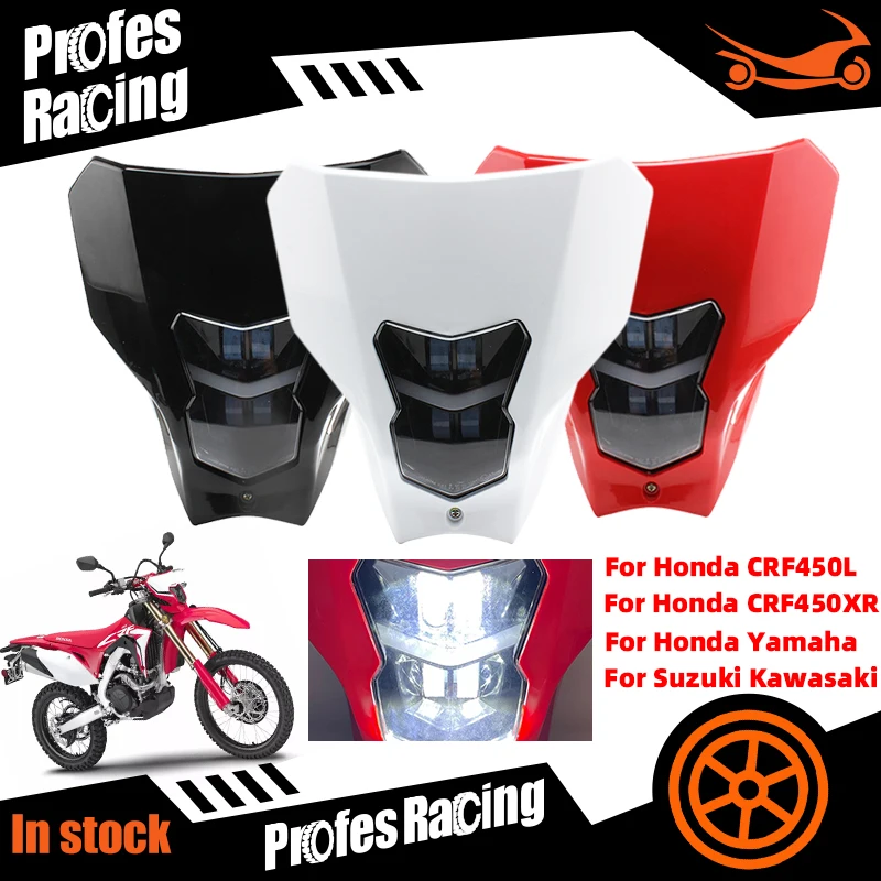 

2022 New Motorcycle Head Light LED Headlight Waterproof Plug For Honda 2019-2020 CRF450L CRF450XR CRF 450XR 450L 450 L XR