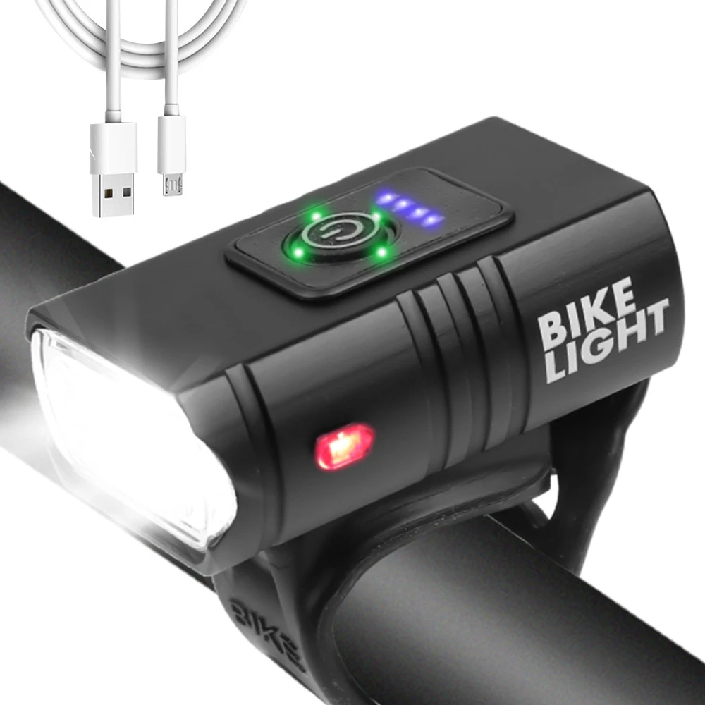 1200lm אופניים פנס 2 * t6 הוביל 6 מצבים mtb אופניים מנורת חזית חיצונית עמיד למים אורות אופניים USB נטענת כבל