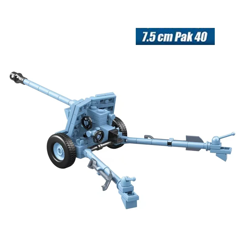 WW2 Military Weapon German 88MM Flak ANTI-TANK Gun Model Cannon Bricks Building Blocks Sets Educational Toys For Children