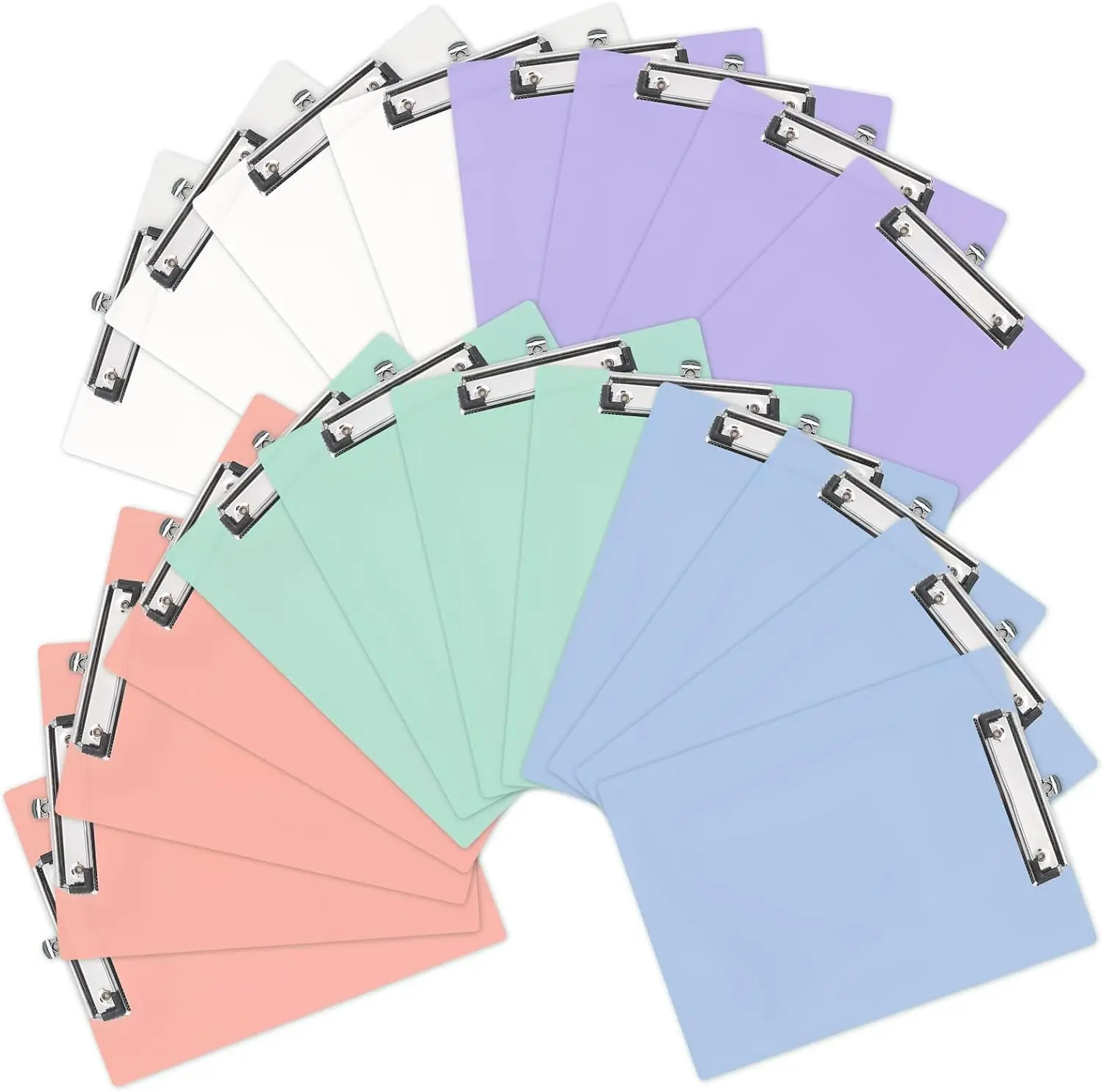 

20 Pcs Plastic Clipboards Bulk, for Classroom Office, Standard A4 Letter Size 8.74x12.2 in Low Profile Clipboard for Kids