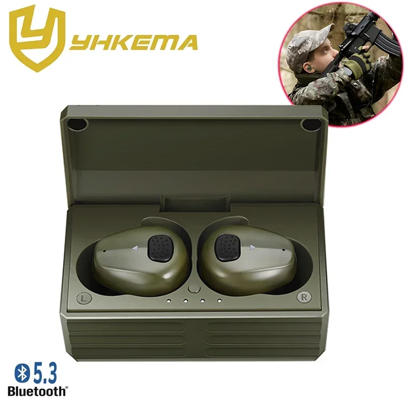 YHKEMA EB10 New Electronic Shooting Ear Protection Bluetooth5.3, Tactical Headphones Noise Reduction Hearing Protection