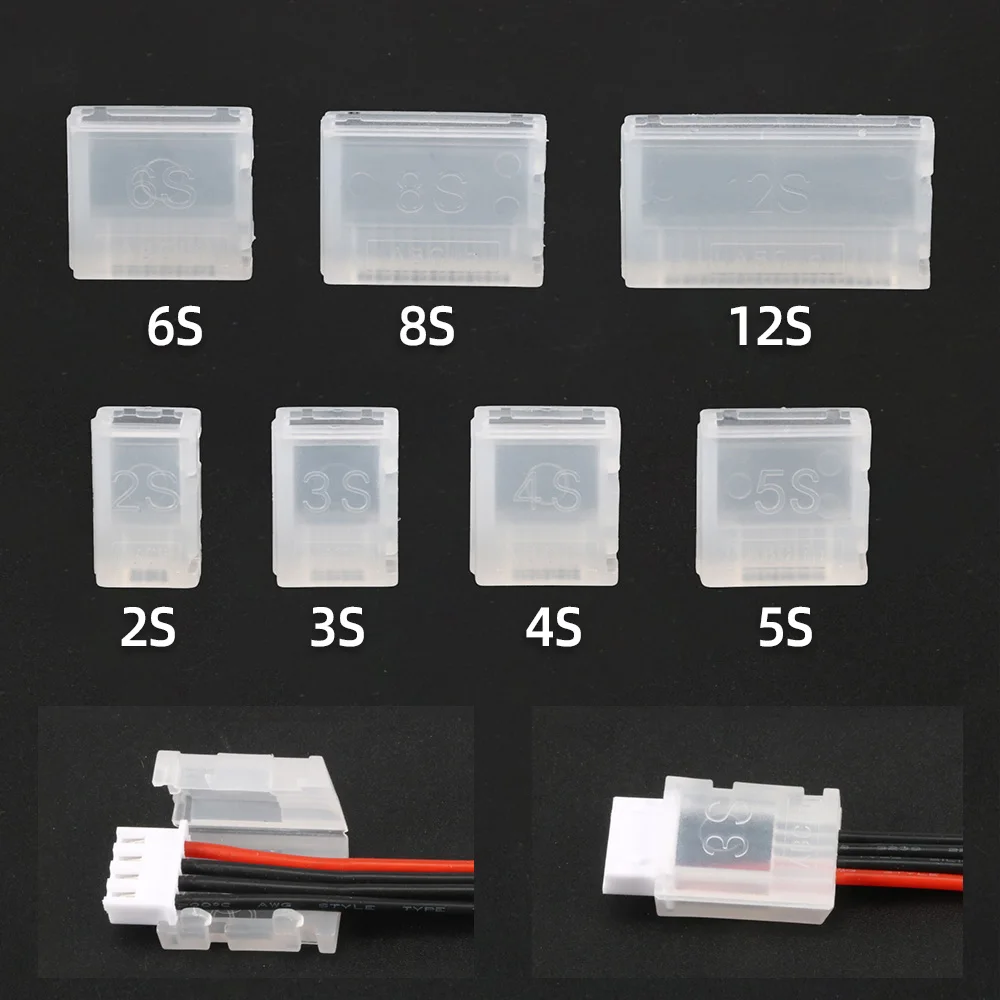 20pcs/lot 2S 3S 4S 5S 6S 8S 12S JST-XH Balanced Head Protection Balance Plug Savers AB Clip for Rc Lipo Battery
