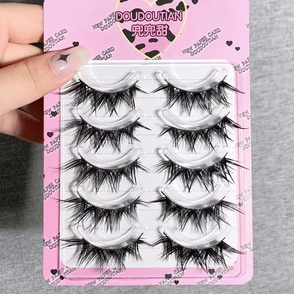 Handmade เปียกขนตาปลอมหนาอะนิเมะยาว Wet Eye Lashes Dramatic ญี่ปุ่นปลอมขนตาสําหรับการ์ตูนคอสเพลย์