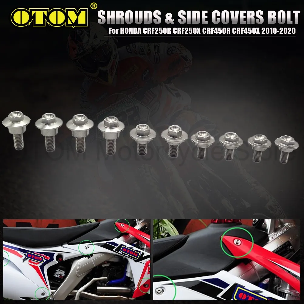 Motorcycle For HONDA 2010-2020 Fuel Tank Guard Plate Side Cover Shroud Screw Nut Bolt CRF250R CRF250X CRF450R CRF450X CRF250L