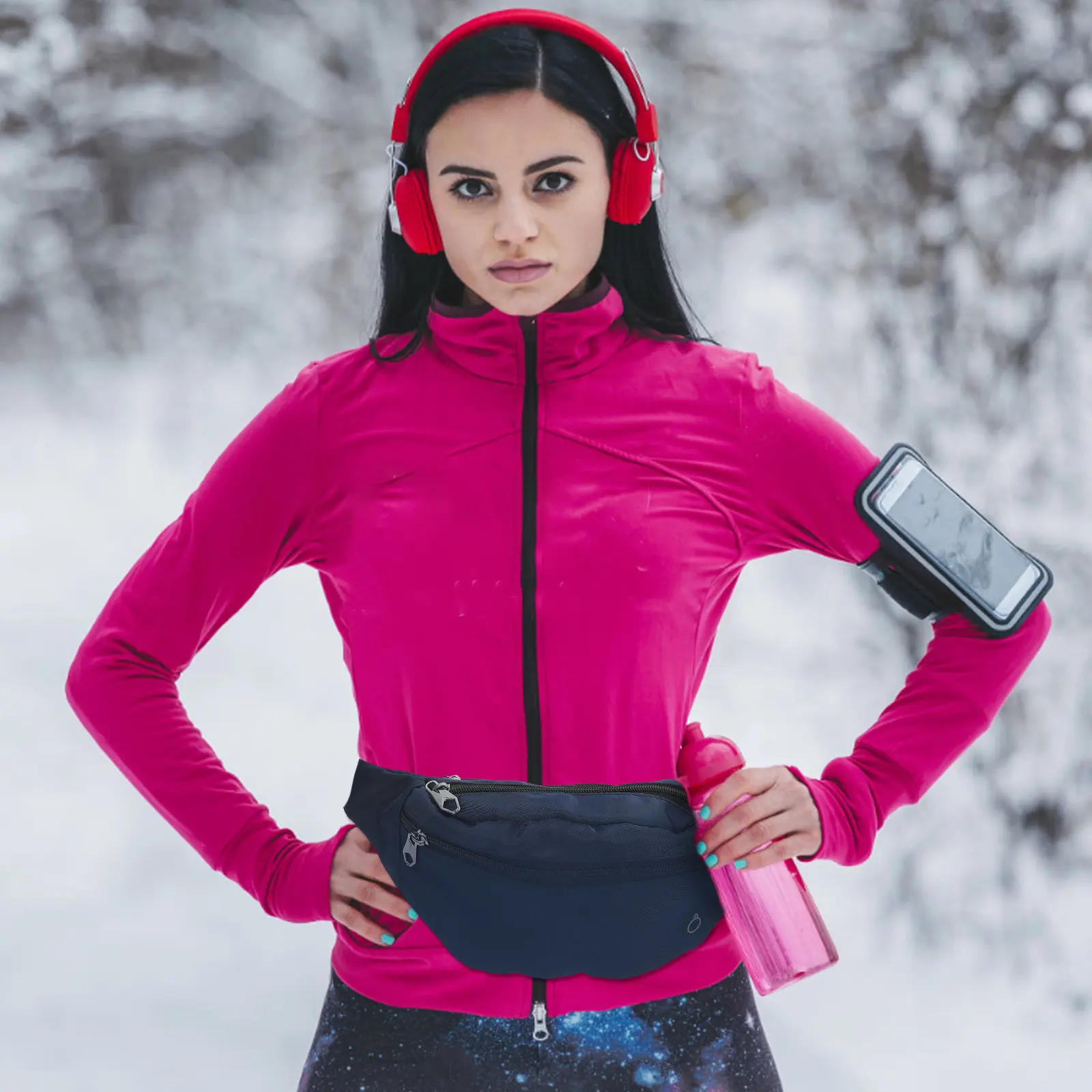 

Регулируемая поясная сумка для бега из нейлона, большая вместимость, для походов, путешествий, тренировок, занятий спортом на открытом воздухе