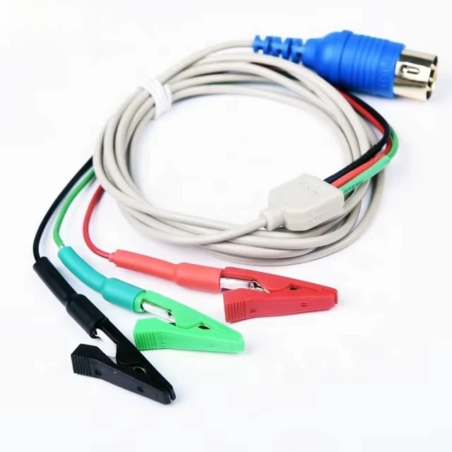 Reusable EMG 3 alligator Clips Electrode with Red Black and Green Wire view 6
