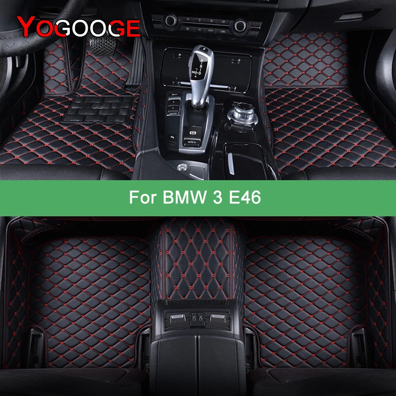 

YOGOOGE Custom Car Floor Mats For BMW 3er E46 1997-2004 318-330 Auto Carpets Foot Coche Accessorie