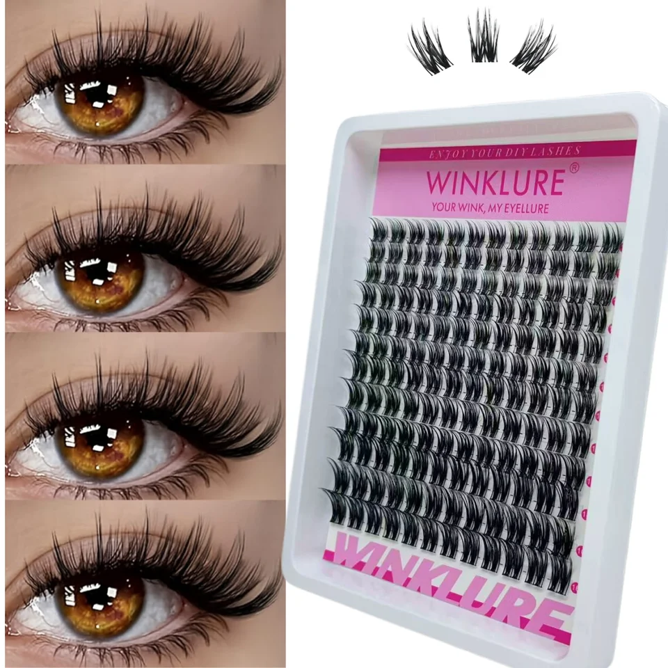 WINKLURE Rizos Naturales Estilo Anime Segmentados, Pestañas Postizas Artificiales, Cosplay, Manga, Finas, Esponjosas, DIY 3
