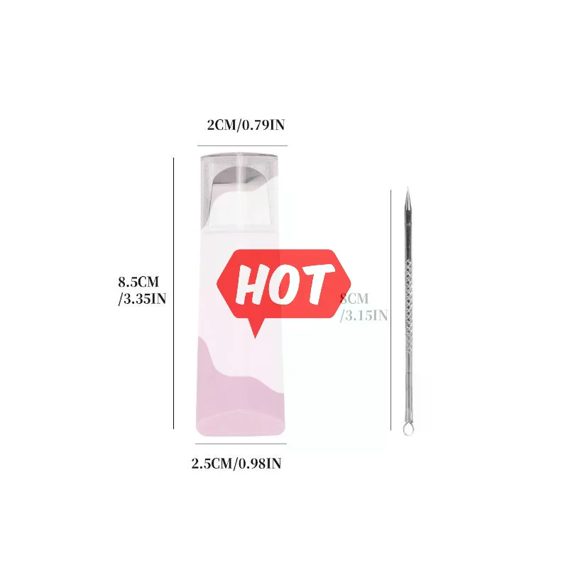 2 قطعة مزيل الرؤوس السوداء الجلد الغسيل ملعقة بثرة حب الشباب إبرة أداة الوجه المسام الأنظف مجموعة العناية بالبشرة